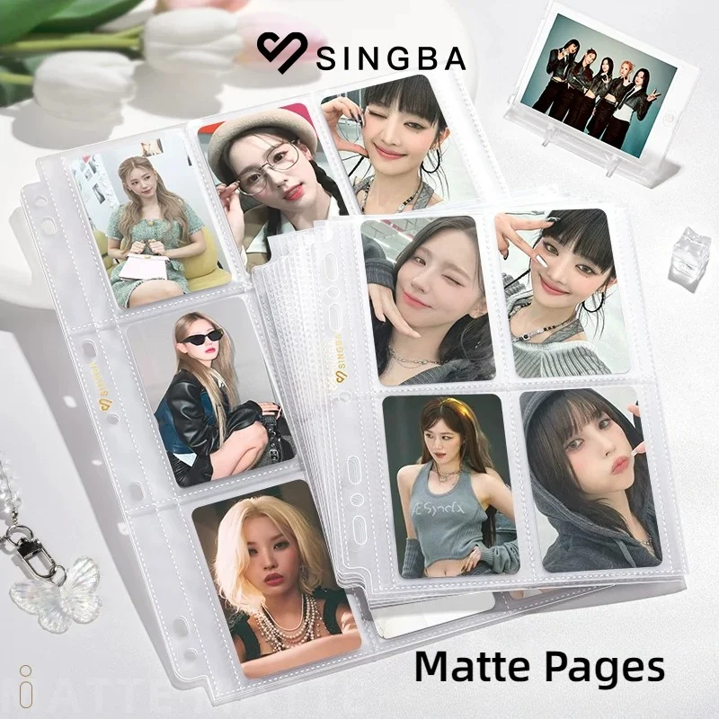 SINGBA 10 Pcs Matte A4 A5 7-Hole Binder Card Sleeves 4/9 Pocket for 3" 3.5" Idol Photocard Album Refill
SINGBA 10 Pcs Matte A4 A5 7-Hole Binder Card Sleeves 4/9 Pocket for 3" 3.5" Idol Photocard Album Refill