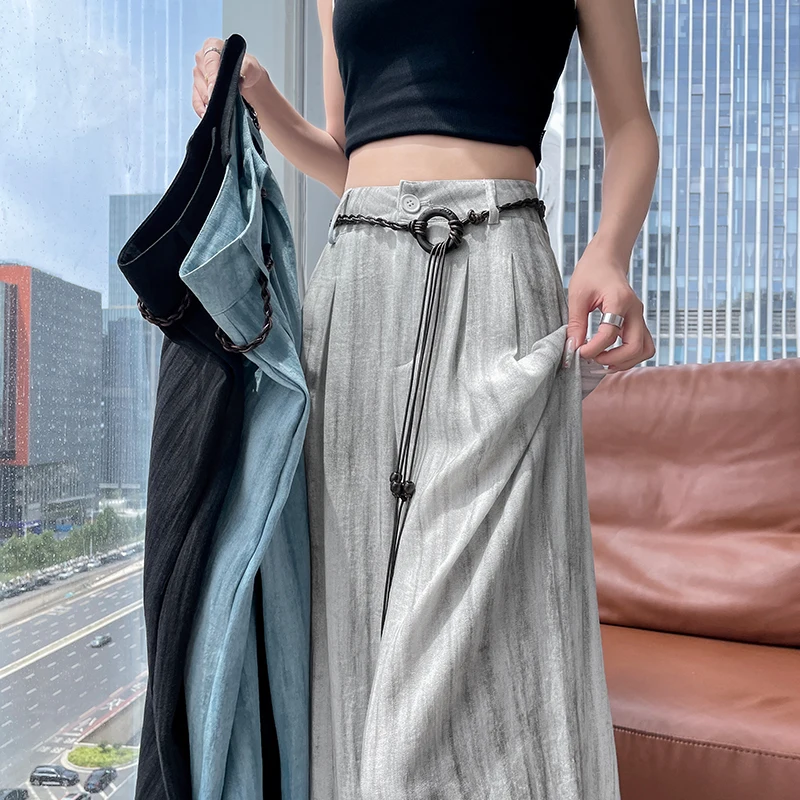 Summer 2026 Casual Loose Dyeing Linen Wide Leg Pants Draped Straight Cut Floor Length Casual Trousers for Women High Waist
Summer 2026 Casual Loose Dyeing Linen Wide Leg Pants Draped Straight Cut Floor Length Casual Trousers for Women High Waist