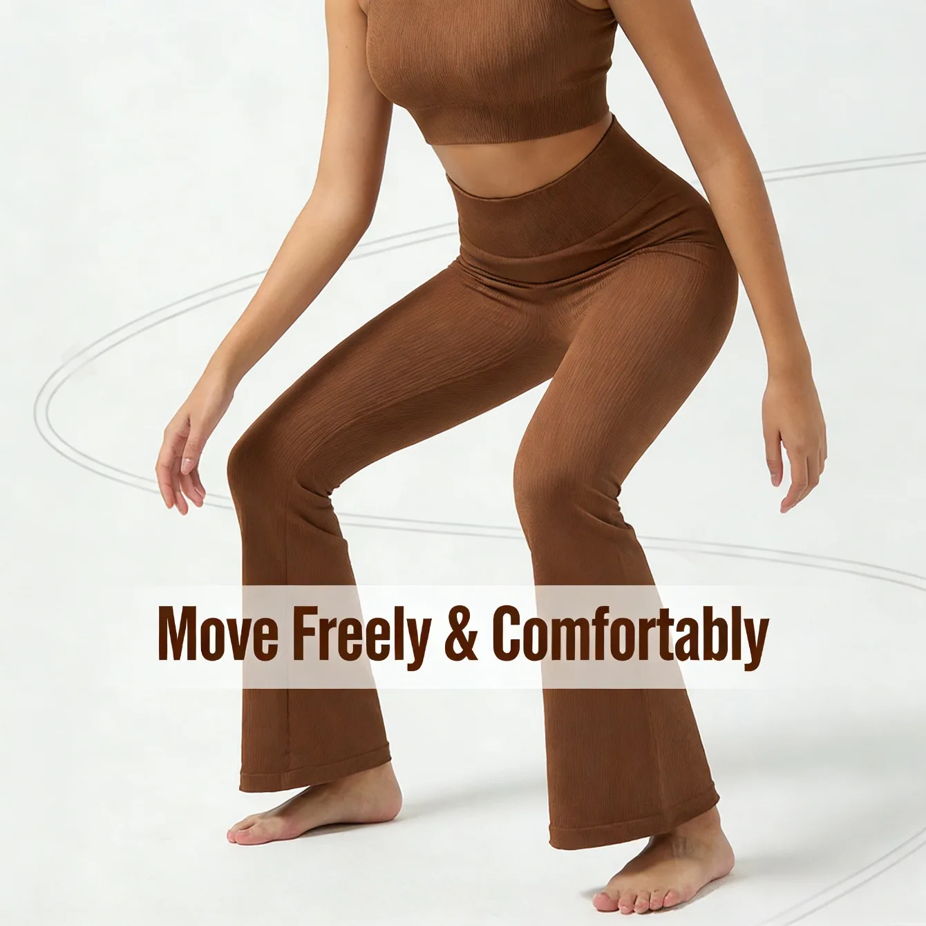 Осень и зима, новый стиль, спортивные широкие брюки в рубчик, высокоэластичные плотные бесшовные брюки для йоги, женские брюки для фитнеса с высокой талией
Осень и зима, новый стиль, спортивные широкие брюки в рубчик, высокоэластичные плотные бесшовные брюки для йоги, женские брюки для фитнеса с высокой талией