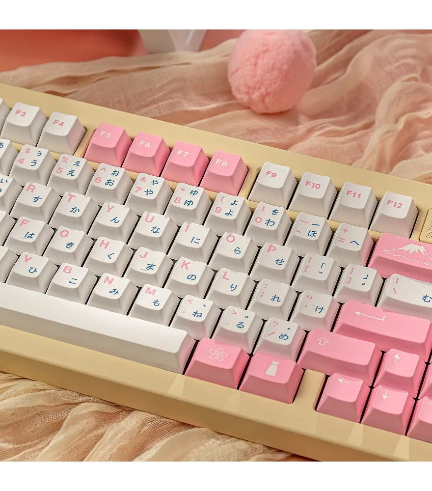 Pink white Sakura Japanese keycap 129 keys PBT sublimation original Wooting/Ace68 magnetic axis mechanical keyboard
Pink white Sakura Japanese keycap 129 keys PBT sublimation original Wooting/Ace68 magnetic axis mechanical keyboard
