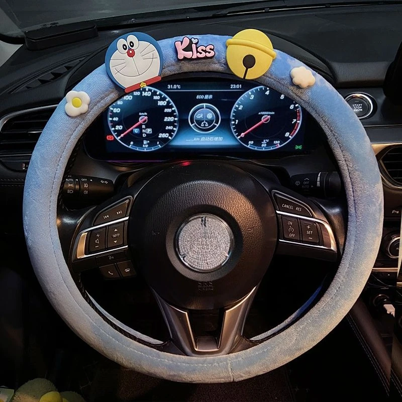 Kawaii doraemon all-season steering wheel cover short plush women's korean universal car interior handlebar cover accessories
Kawaii doraemon all-season steering wheel cover short plush women's korean universal car interior handlebar cover accessories