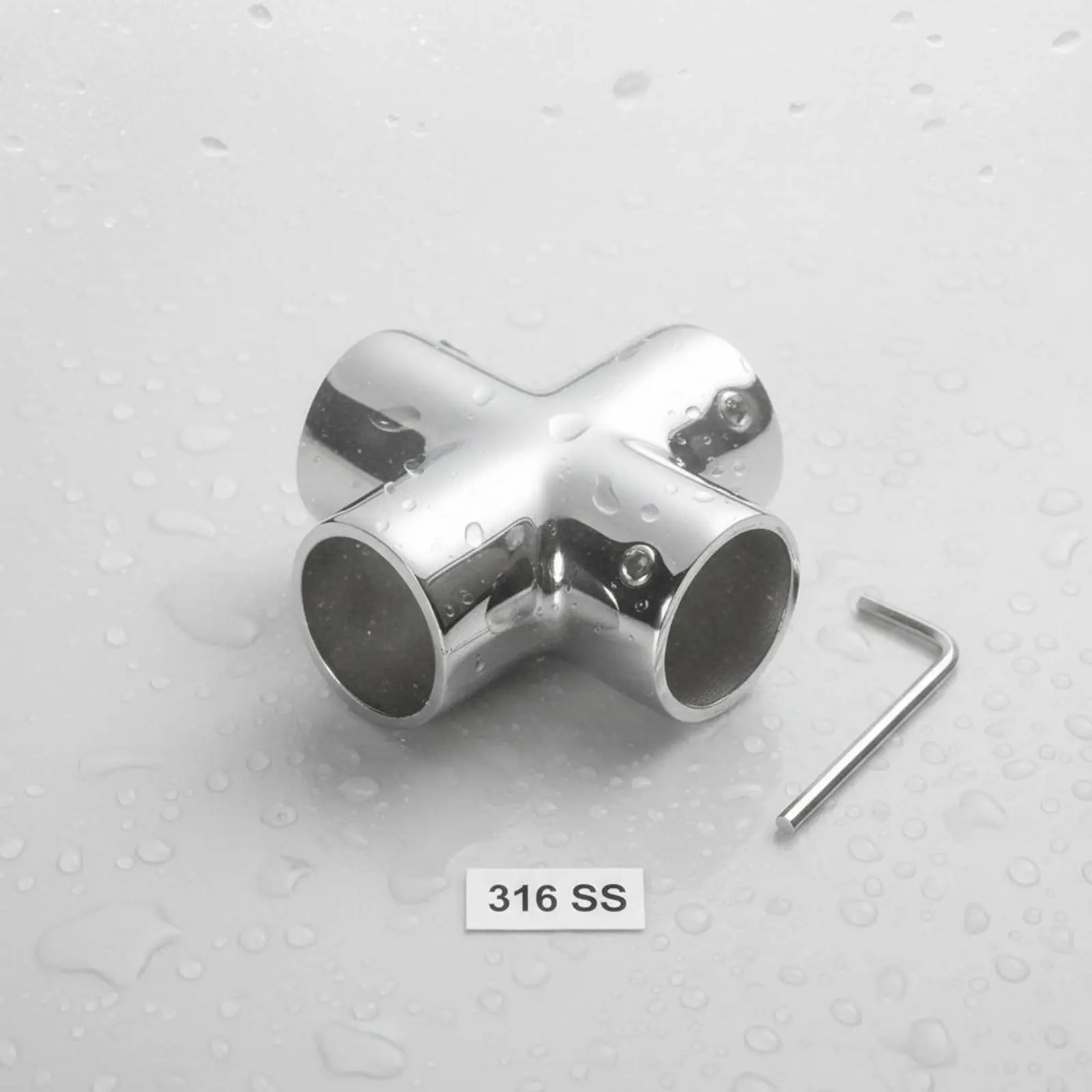 Four-Way Cross Tube Connector Polished Finish Four-Way Cross Pipe Connector Boat Handrail Fitting Easy Installation for Yacht
Four-Way Cross Tube Connector Polished Finish Four-Way Cross Pipe Connector Boat Handrail Fitting Easy Installation for Yacht