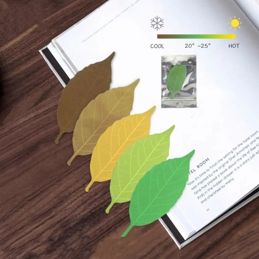 Color-Changing Leaf Book Marks Unique Design Book Lovers Leaf Thermometer with Temperature Page Sign Book Clip Leaf
Color-Changing Leaf Book Marks Unique Design Book Lovers Leaf Thermometer with Temperature Page Sign Book Clip Leaf
