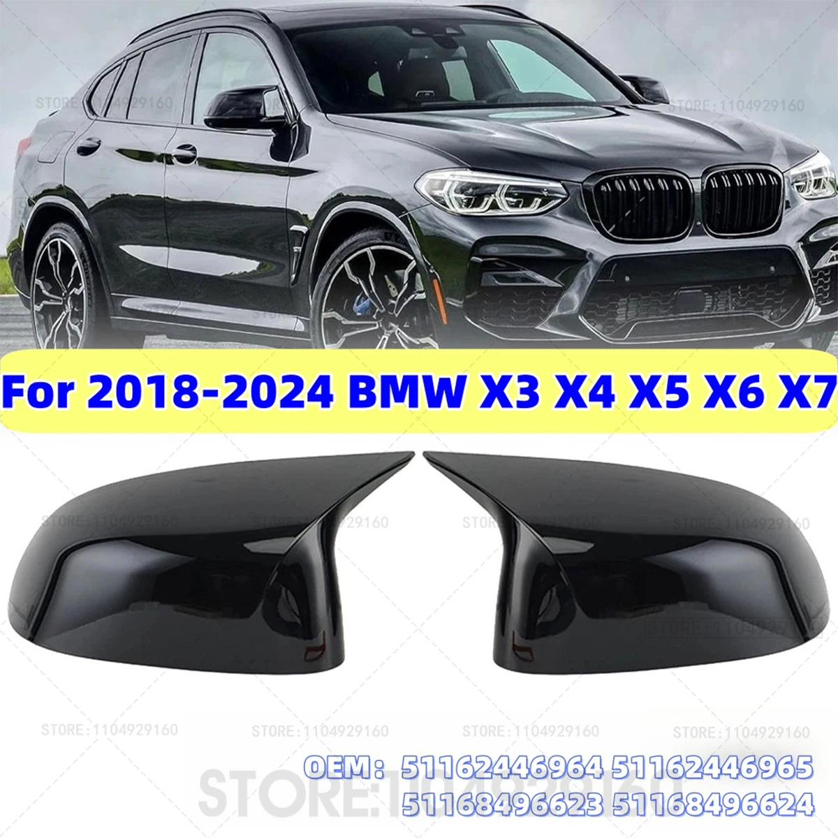 For 2018-2024 BMW X3 X4 X5 X6 X7 (G01 G02 G05 G06 G07) Rearview Mirror Cover 51162446964 51162446965 51168496623 51168496624
For 2018-2024 BMW X3 X4 X5 X6 X7 (G01 G02 G05 G06 G07) Rearview Mirror Cover 51162446964 51162446965 51168496623 51168496624