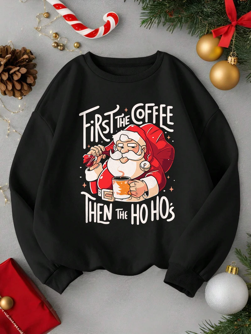 Christmas Sweatshirt Women Santa Loves Coffee Prints Hoodie Loose Fleece Warm O-Neck Pullovers Winter Casual Clothes Womans Tops
Christmas Sweatshirt Women Santa Loves Coffee Prints Hoodie Loose Fleece Warm O-Neck Pullovers Winter Casual Clothes Womans Tops
