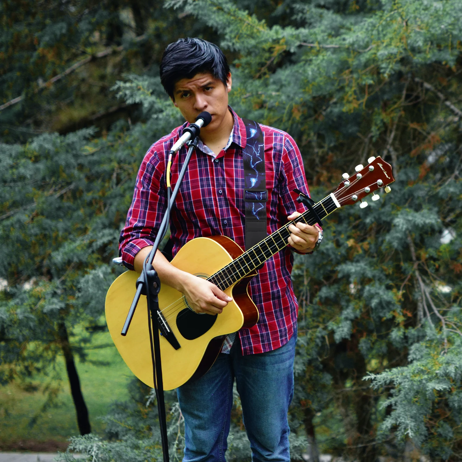 Guitar Strap PU Ends Heavy Duty 2 Inch Wide Woven Design Adjustable for Acoustic Bass Electric Guitar Comfort Support
Guitar Strap PU Ends Heavy Duty 2 Inch Wide Woven Design Adjustable for Acoustic Bass Electric Guitar Comfort Support