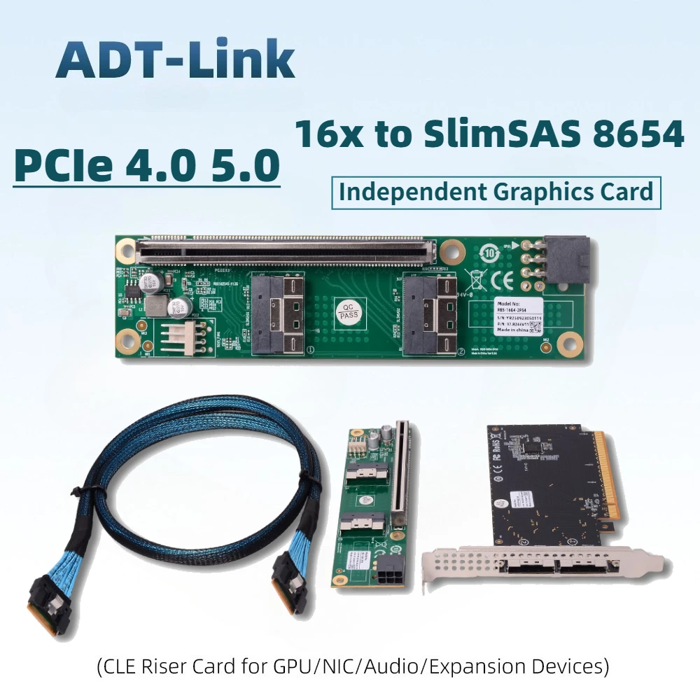 Карта-адаптер PCIe 4.0/5.0 16x для MCIO SlimSAS SFF8654, независимая внешняя плата расширения для графических процессоров X8/X16
Карта-адаптер PCIe 4.0/5.0 16x для MCIO SlimSAS SFF8654, независимая внешняя плата расширения для графических процессоров X8/X16