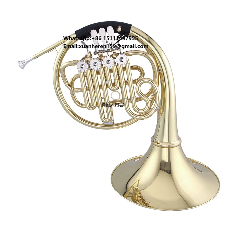 4-Piston Brass French Horn Music Instrument
4-Piston Brass French Horn Music Instrument