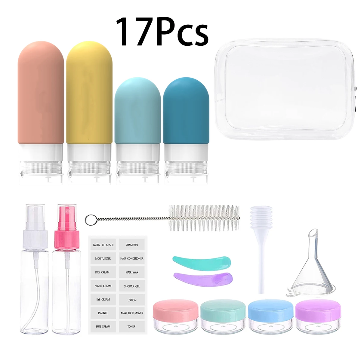16 Pack Leak Proof Travel Bottle Set Made Of Silicone - TSA-Approved Containers For Toiletries And Conditioner
16 Pack Leak Proof Travel Bottle Set Made Of Silicone - TSA-Approved Containers For Toiletries And Conditioner