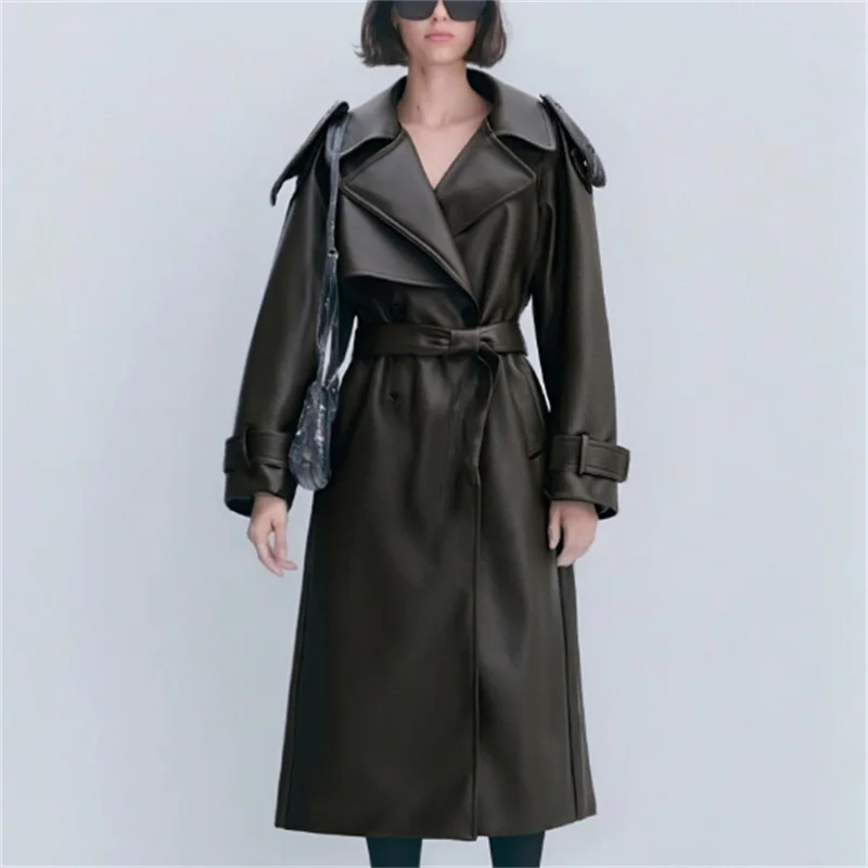 Сексуальный плащ из искусственной кожи с зерном личи для женщин, модная уличная верхняя одежда
Сексуальный плащ из искусственной кожи с зерном личи для женщин, модная уличная верхняя одежда