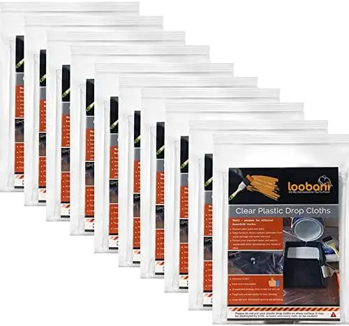 10 Pack 9x12 ft Painter Drop Cloths – Waterproof Furniture Covers for Painting, Dust Protection
10 Pack 9x12 ft Painter Drop Cloths – Waterproof Furniture Covers for Painting, Dust Protection