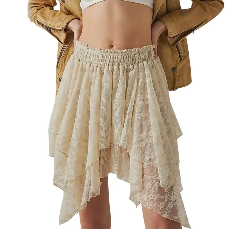 Women Lace Mini Skirts Solid Color Fashion Floral Y2k Skirt Casual Vacation Flowy Fit Aesthetic Sheer Dress 2024 New Streetwear
Women Lace Mini Skirts Solid Color Fashion Floral Y2k Skirt Casual Vacation Flowy Fit Aesthetic Sheer Dress 2024 New Streetwear