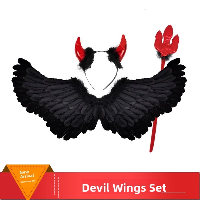 Реквизит для взрослых и детей с крыльями ангела, тюлевая юбка для тела, костюм дьявола Six One Thousand Halloween Ou...
Реквизит для взрослых и детей с крыльями ангела, тюлевая юбка для тела, костюм дьявола Six One Thousand Halloween Ou...