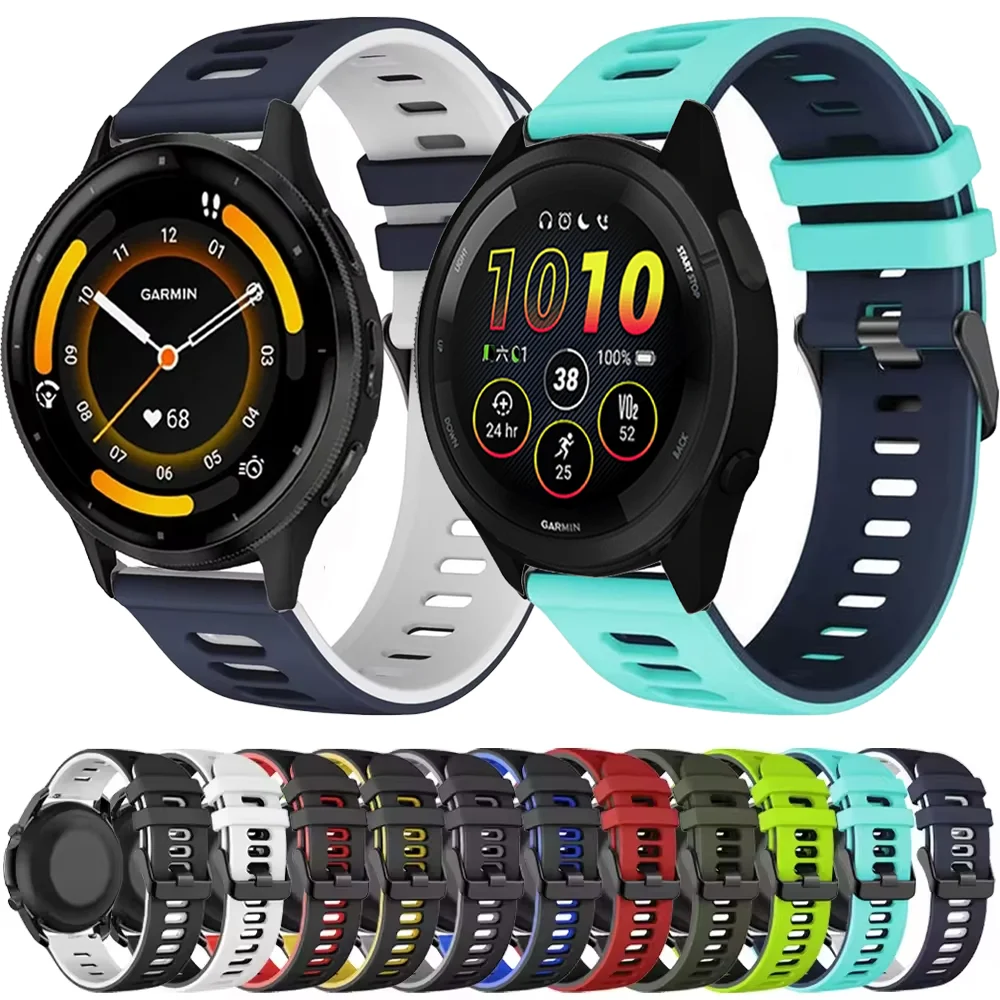 20mm 22mm Sports Silicone Watch Strap for Garmin Vivoactive 4/5 Venu 3/2 for Garmin Forerunner 265/255/955/965/945/745/55 Correa
20mm 22mm Sports Silicone Watch Strap for Garmin Vivoactive 4/5 Venu 3/2 for Garmin Forerunner 265/255/955/965/945/745/55 Correa