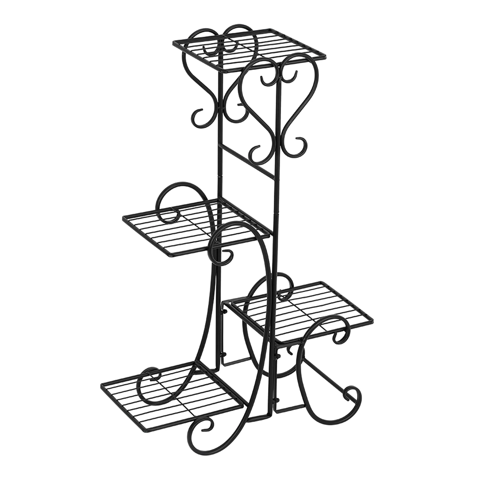4 Potted Square Flower Metal Shelves Plant Pot Stand Decoration for Indoor Outdoor Garden Black
4 Potted Square Flower Metal Shelves Plant Pot Stand Decoration for Indoor Outdoor Garden Black