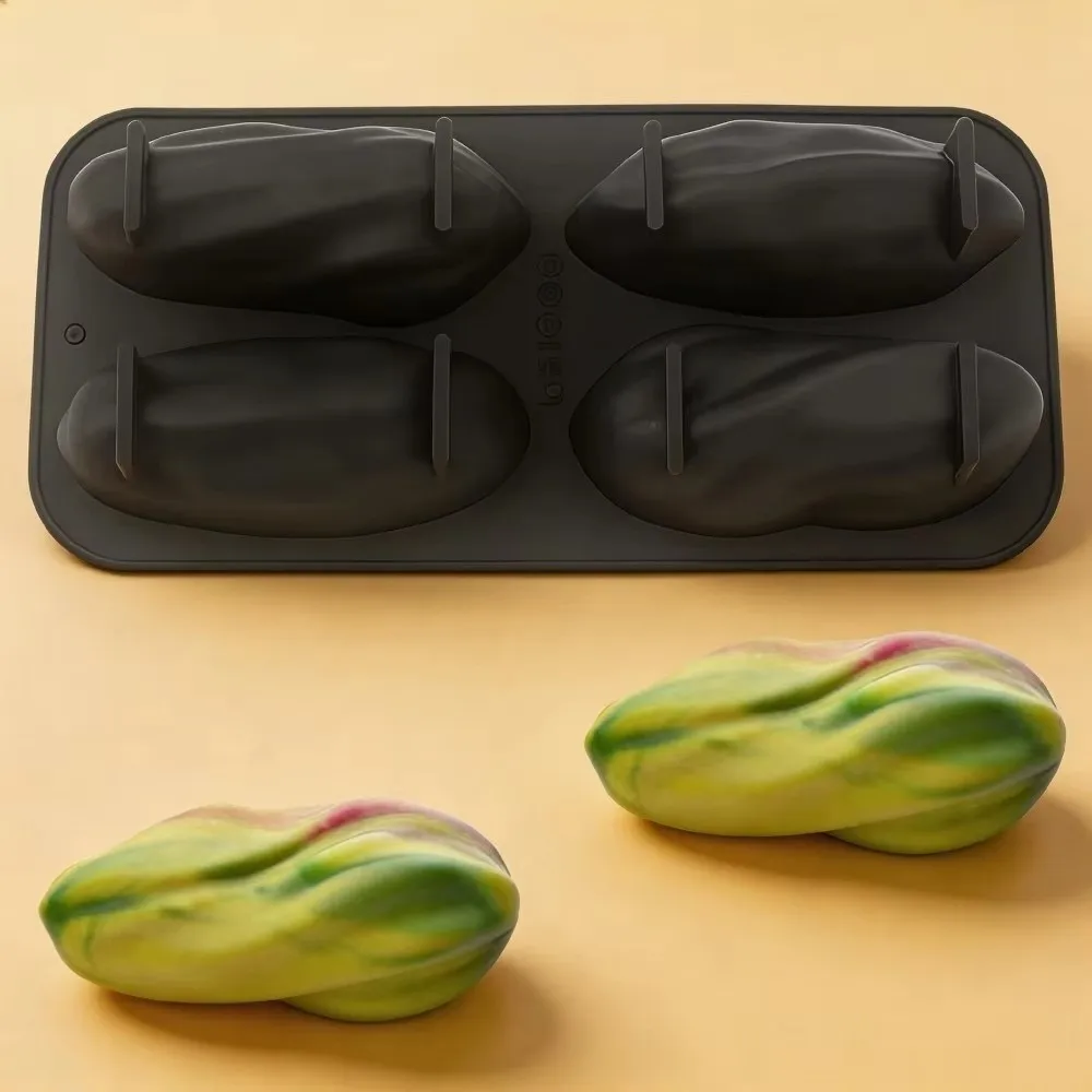 4-Cell Design Pistachios Chocolate Mold Coffee Bean-shaped Heat Resistant French Pastry Mold Reusable BPA Free Kitchen Bakeware
4-Cell Design Pistachios Chocolate Mold Coffee Bean-shaped Heat Resistant French Pastry Mold Reusable BPA Free Kitchen Bakeware