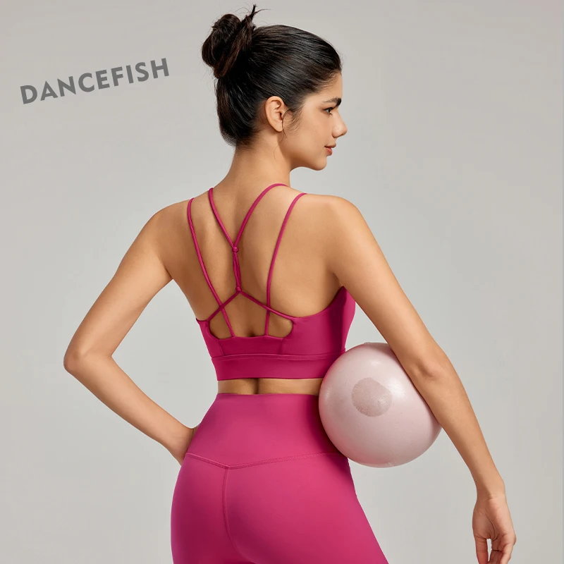 DANCEFISH Medium-strength Beauty Back Sports Underwear Fixed Cup High Support Cross Yoga Thin Shoulder Strap Fitness Vest
DANCEFISH Medium-strength Beauty Back Sports Underwear Fixed Cup High Support Cross Yoga Thin Shoulder Strap Fitness Vest