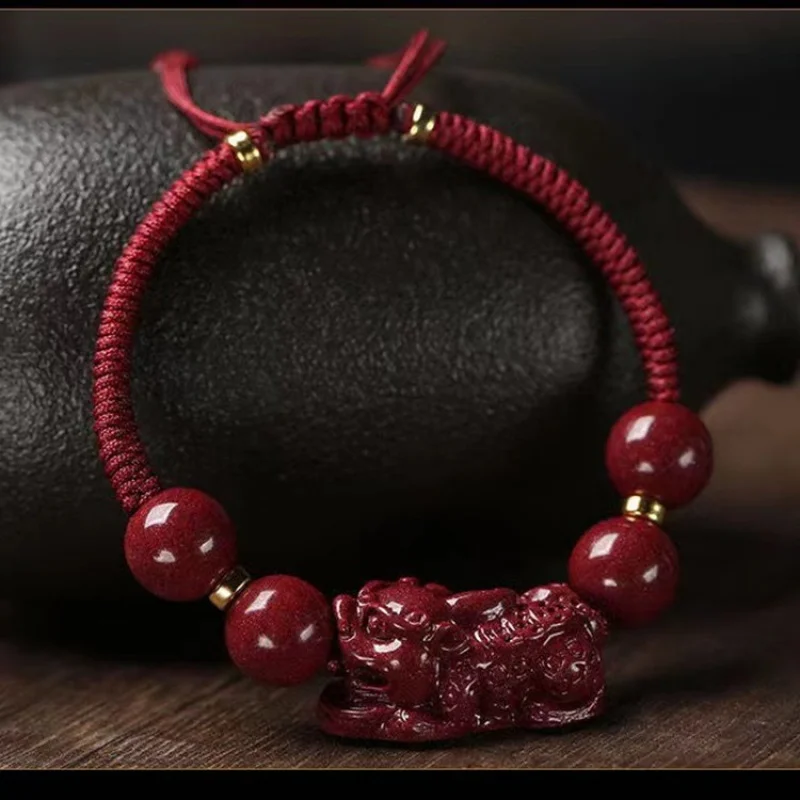 Direct Supply Cinnabar Bracelet Purple Gold Sand Hand-Woven Red Rope Men's and Women's Bracelet Birth Year Bracelet
Direct Supply Cinnabar Bracelet Purple Gold Sand Hand-Woven Red Rope Men's and Women's Bracelet Birth Year Bracelet