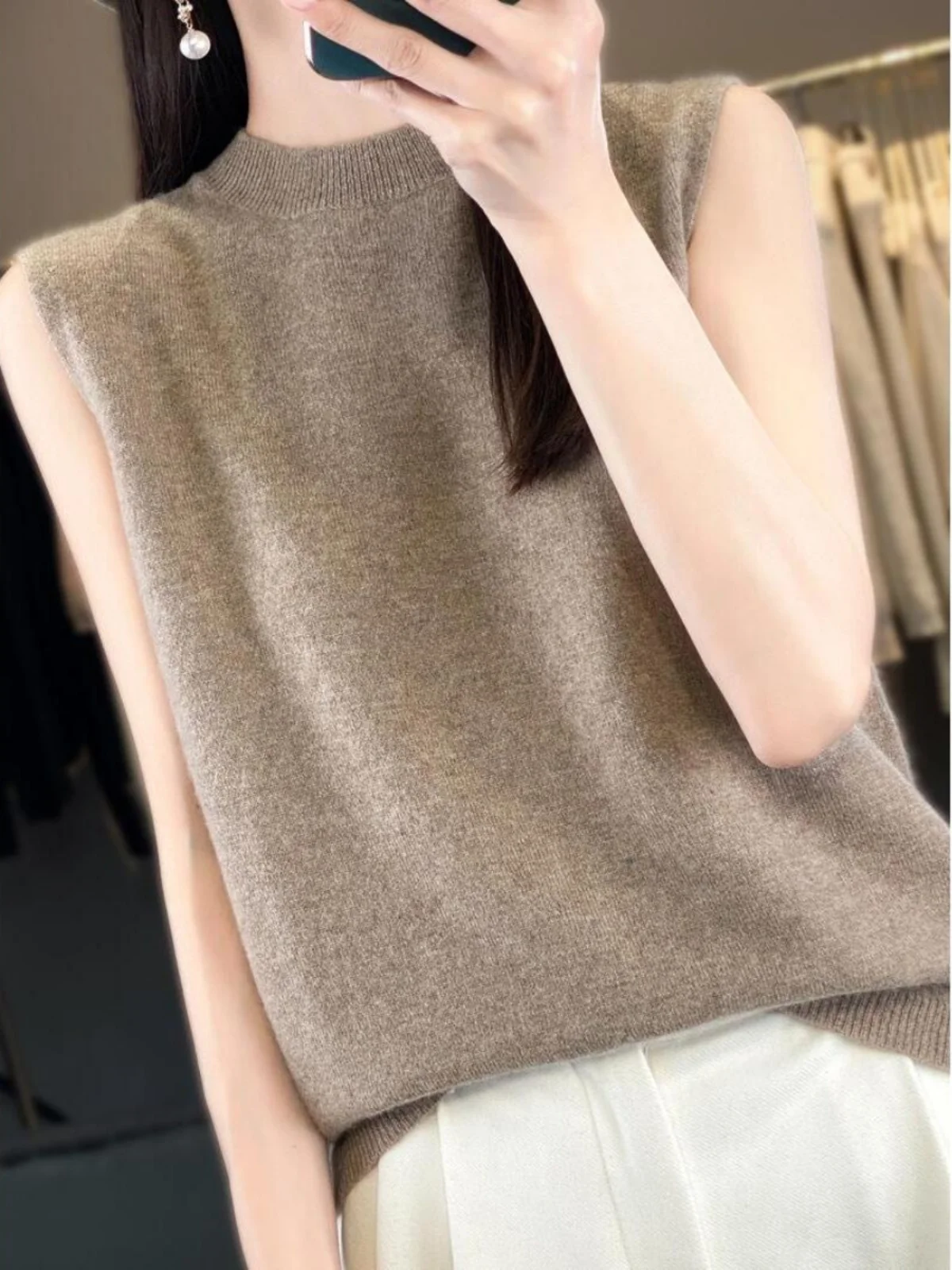 Ele Simple Knitted Vest Women's Inner Wear f High Collar Svel Wool Faionable Versatile Autumn Winter New Sle
Ele Simple Knitted Vest Women's Inner Wear f High Collar Svel Wool Faionable Versatile Autumn Winter New Sle