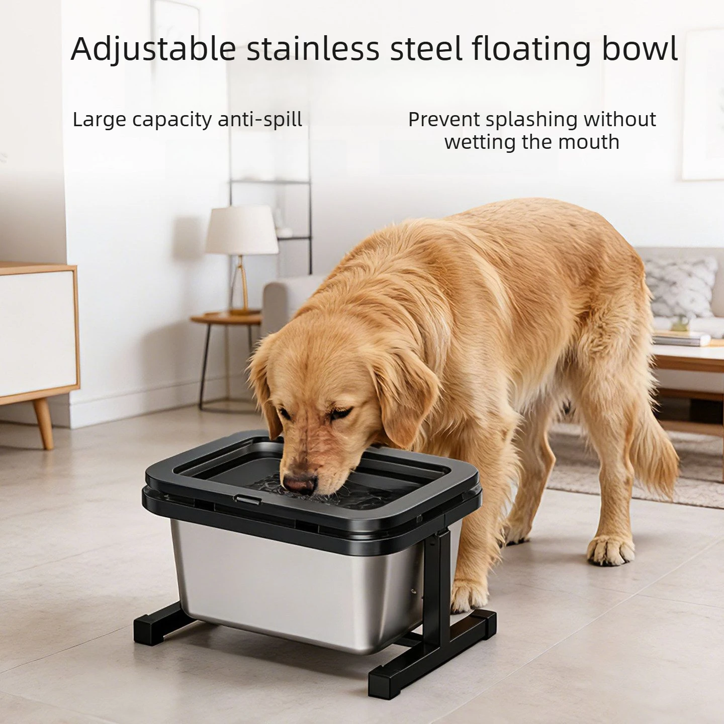 Stainless Steel Dog Water Bowl, Height-Adjustable, Floating Design, Moisture-Proof, Designed for Large Dogs
Stainless Steel Dog Water Bowl, Height-Adjustable, Floating Design, Moisture-Proof, Designed for Large Dogs