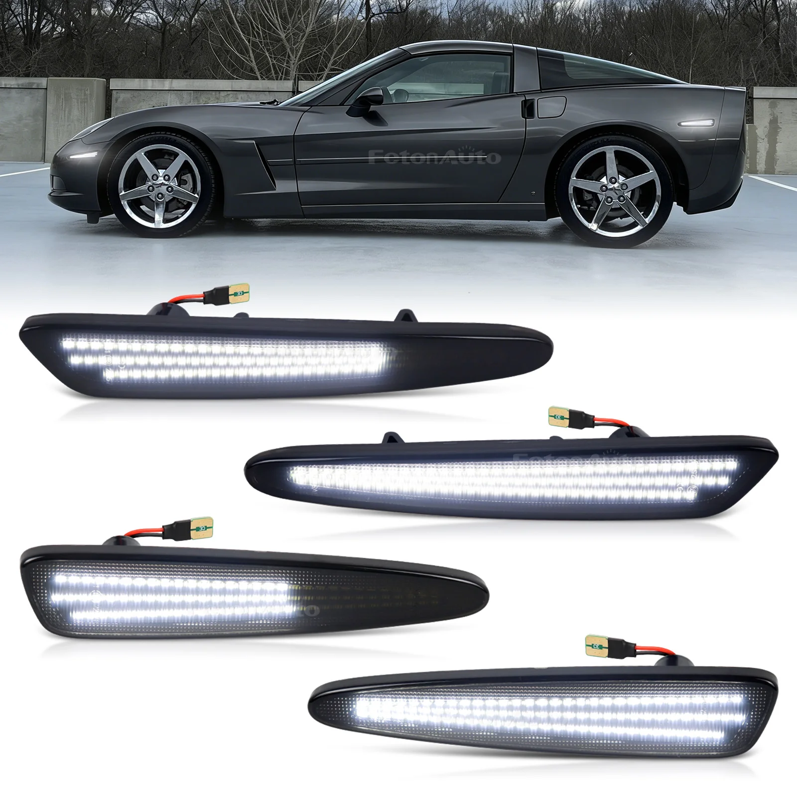 For Chevrolet Corvette C6 2005-2013 LED Side Marker Lights Dynamic Scan Front Rear Bumper Parking Lamp
For Chevrolet Corvette C6 2005-2013 LED Side Marker Lights Dynamic Scan Front Rear Bumper Parking Lamp