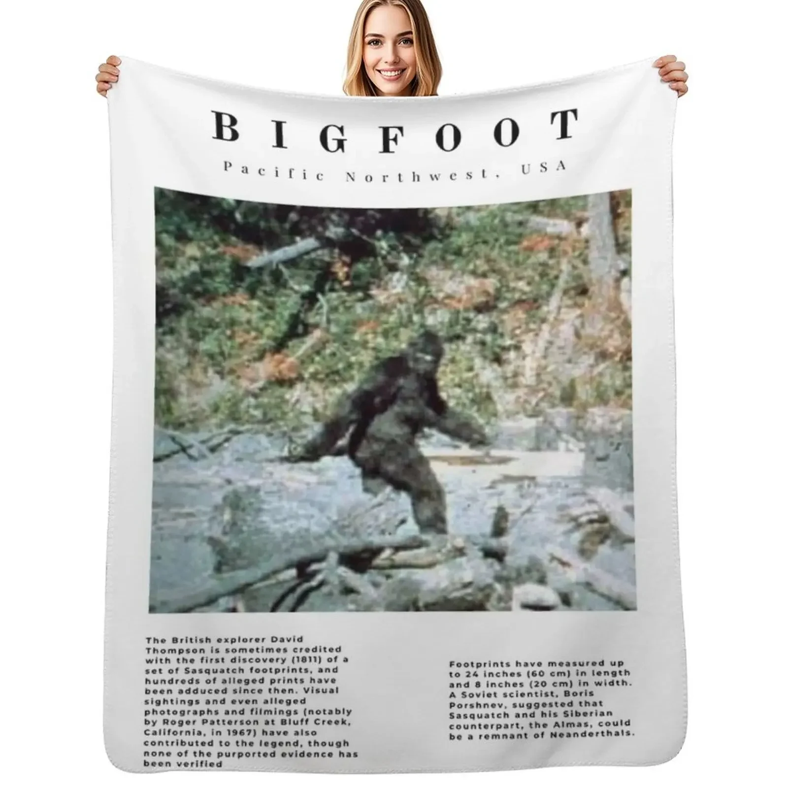 Minimalist Cryptids: Bigfoot Throw Blanket anime warm winter halloween Blanket
Minimalist Cryptids: Bigfoot Throw Blanket anime warm winter halloween Blanket