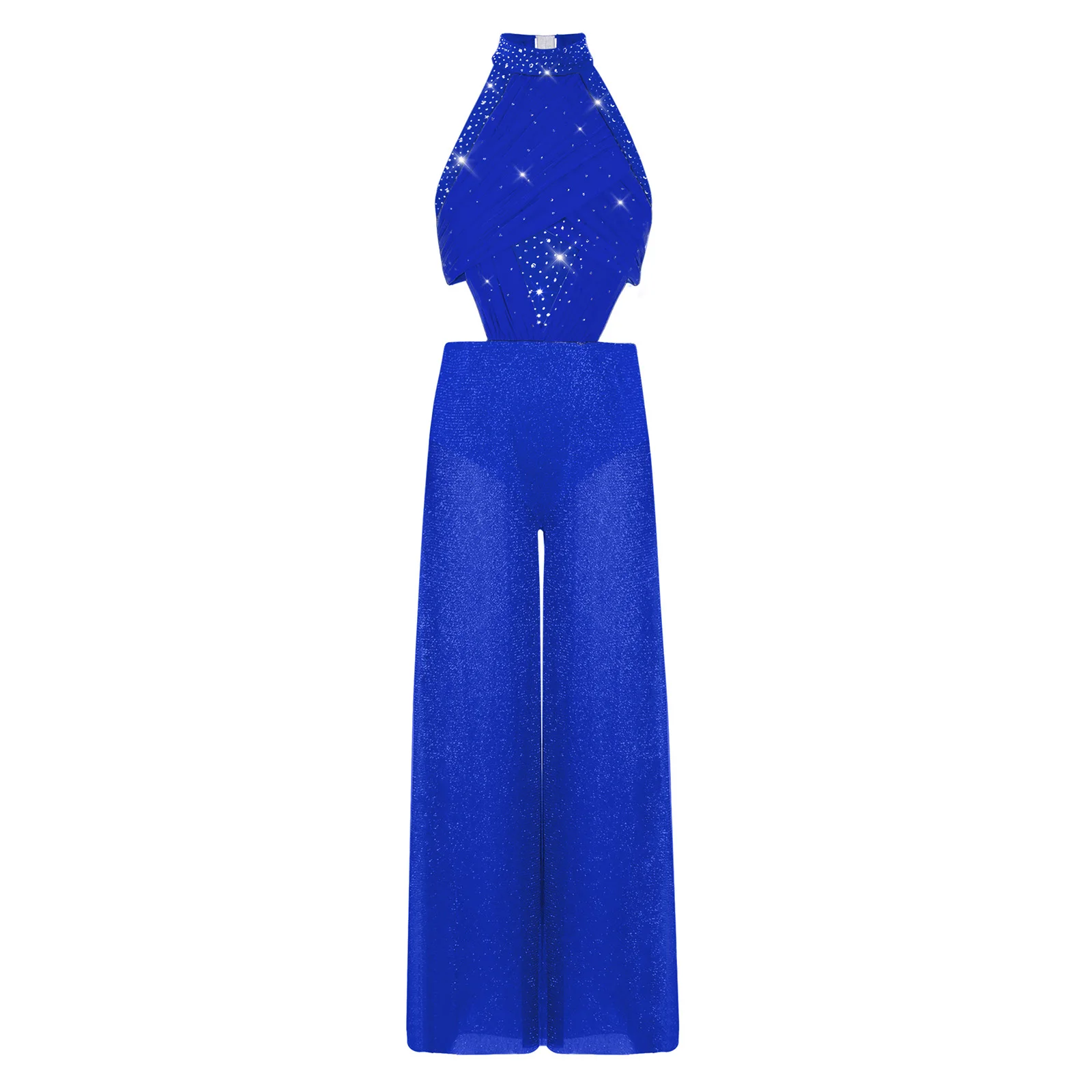 Kid Lyrical Dance Costume Girls Sequin Split Mesh Sleeveless Wide-leg Pants for Dancing Bodysuit Cutout Jumpsuit Ballet Clothes
Kid Lyrical Dance Costume Girls Sequin Split Mesh Sleeveless Wide-leg Pants for Dancing Bodysuit Cutout Jumpsuit Ballet Clothes