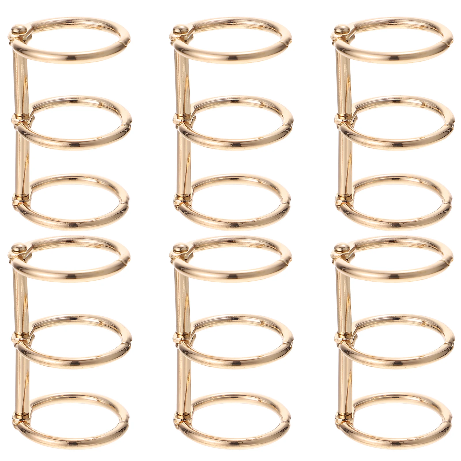 6pcs Golden Metal Binder Rings for Loose Leaf Files Smooth Lightweight Notebook Clip Three-hole Book Office Supplies
6pcs Golden Metal Binder Rings for Loose Leaf Files Smooth Lightweight Notebook Clip Three-hole Book Office Supplies