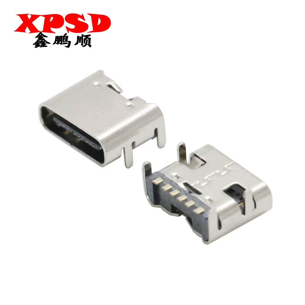 10PCS 6 Pin SMT Socket Connector Micro USB Type C 3.1 Female Placement SMD DIP For PCB design DIY high current charging
10PCS 6 Pin SMT Socket Connector Micro USB Type C 3.1 Female Placement SMD DIP For PCB design DIY high current charging