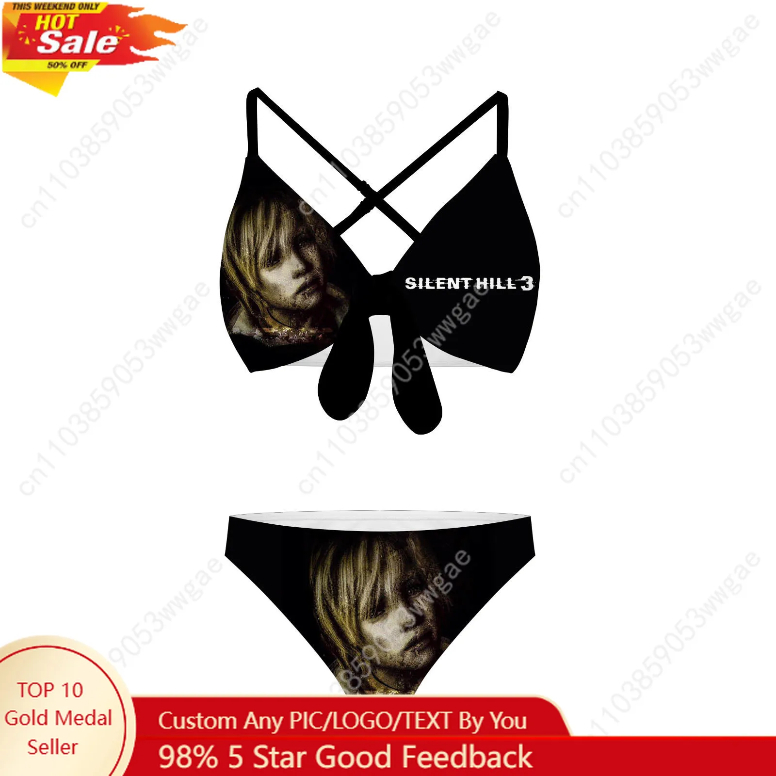 Silent Hill 3 Bathing Suit Cross Strap Suspender Swimsuits Womens Personalized Bikini Pool Beach Swimwear Customized Beachwear
Silent Hill 3 Bathing Suit Cross Strap Suspender Swimsuits Womens Personalized Bikini Pool Beach Swimwear Customized Beachwear