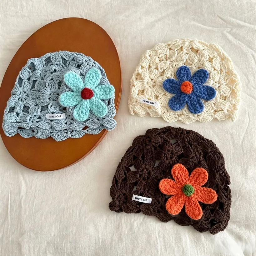 Kids Knit Hat baby Hand-woven Flowers Hollowed-out Pullover Hats for girls Spring Summer Travel Photo Versatile Sweet Beanies
Kids Knit Hat baby Hand-woven Flowers Hollowed-out Pullover Hats for girls Spring Summer Travel Photo Versatile Sweet Beanies