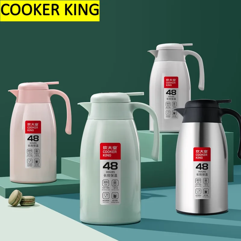 COOKER KING 2,2 л бутылка для воды с вакуумной изоляцией, термочайник из нержавеющей стали с кнопкой для заливки, сохраняйте холод и горячие спортивные бутылки
COOKER KING 2,2 л бутылка для воды с вакуумной изоляцией, термочайник из нержавеющей стали с кнопкой для заливки, сохраняйте холод и горячие спортивные бутылки