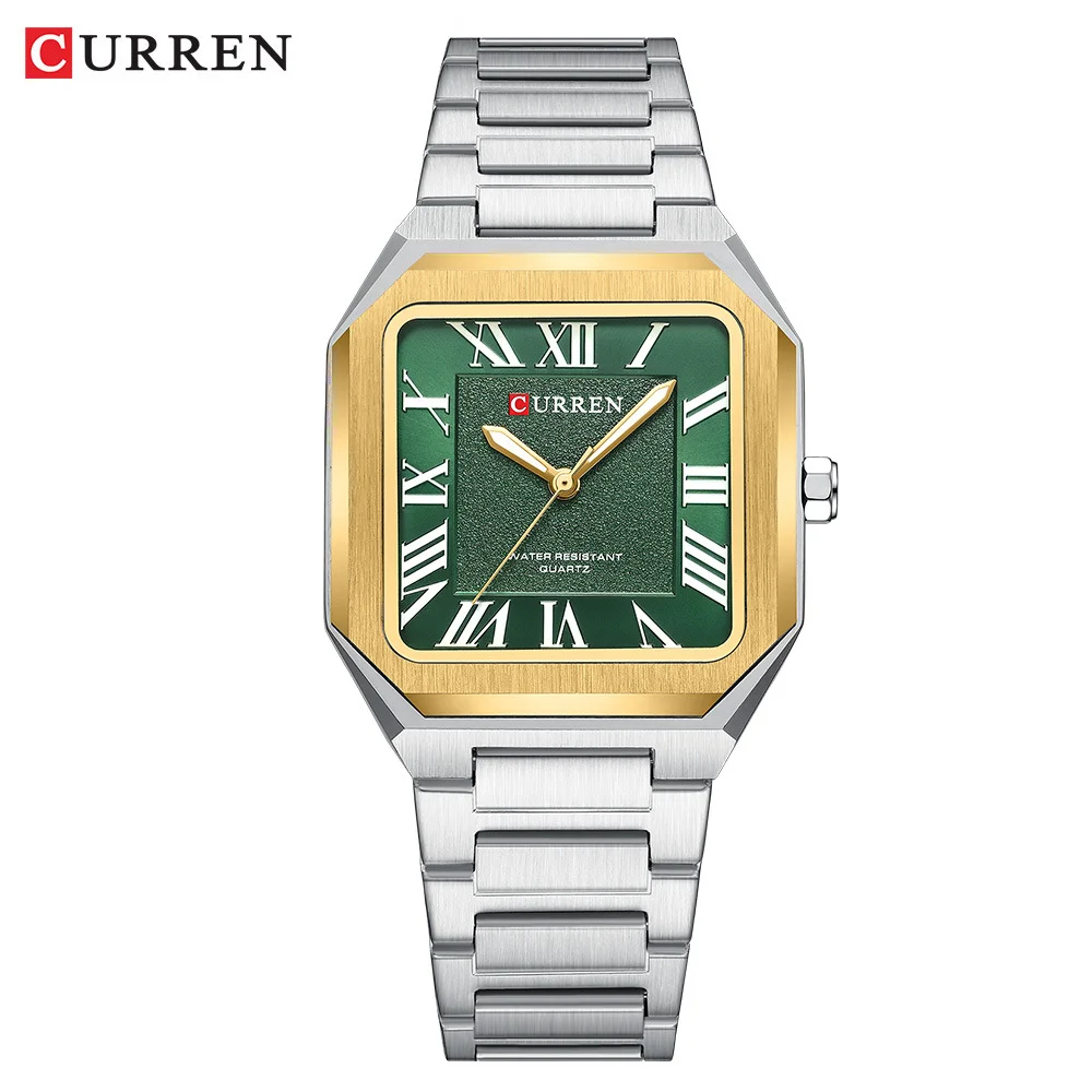 CURREN 8482 Men's Square Watch Quartz Stainless Steel Band with Roman Numerals Luminous Hands Casual Business Wrist watch
CURREN 8482 Men's Square Watch Quartz Stainless Steel Band with Roman Numerals Luminous Hands Casual Business Wrist watch