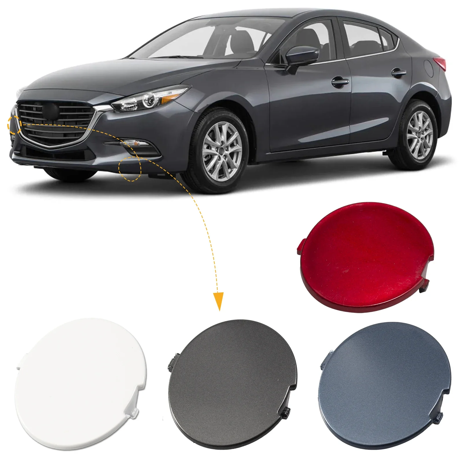 Front Bumper Tow Hook Cap Towing Eye Cover For Mazda 3 Axela 2017-2018 Right Passenger Side B63B-50-A11-BB BANE-50-A11-BB
Front Bumper Tow Hook Cap Towing Eye Cover For Mazda 3 Axela 2017-2018 Right Passenger Side B63B-50-A11-BB BANE-50-A11-BB
