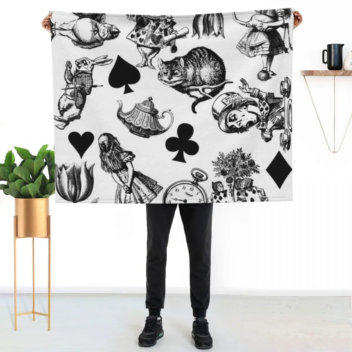 Alice's Adventures in Wonderland White Rabbit Mad Hatter Throw Blanket Fade Resistant Durable Throw Blanket
Alice's Adventures in Wonderland White Rabbit Mad Hatter Throw Blanket Fade Resistant Durable Throw Blanket