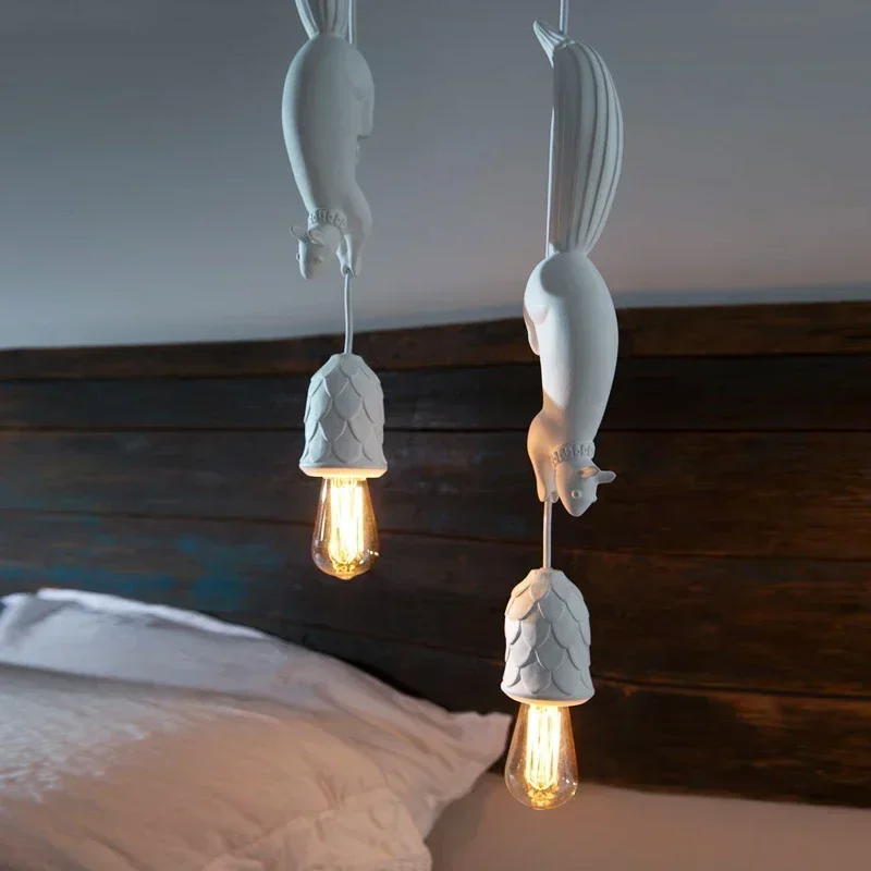 Nordic Resin Squirrel Led Pendant Lights Children Room Kitchen Hanging lamp Living Room Restaurant Loft Decor Lighting Fixtures
Nordic Resin Squirrel Led Pendant Lights Children Room Kitchen Hanging lamp Living Room Restaurant Loft Decor Lighting Fixtures