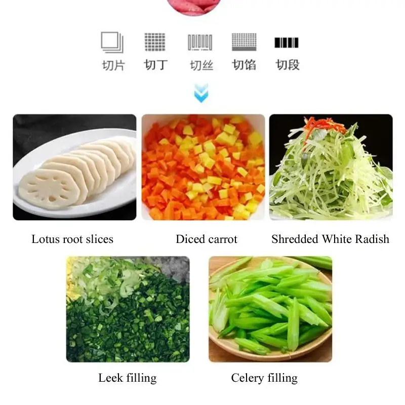 Коммерческая электрическая многофункциональная овощерезка: машина для нарезки картофеля, моркови, измельчения лука и других овощей
Коммерческая электрическая многофункциональная овощерезка: машина для нарезки картофеля, моркови, измельчения лука и других овощей