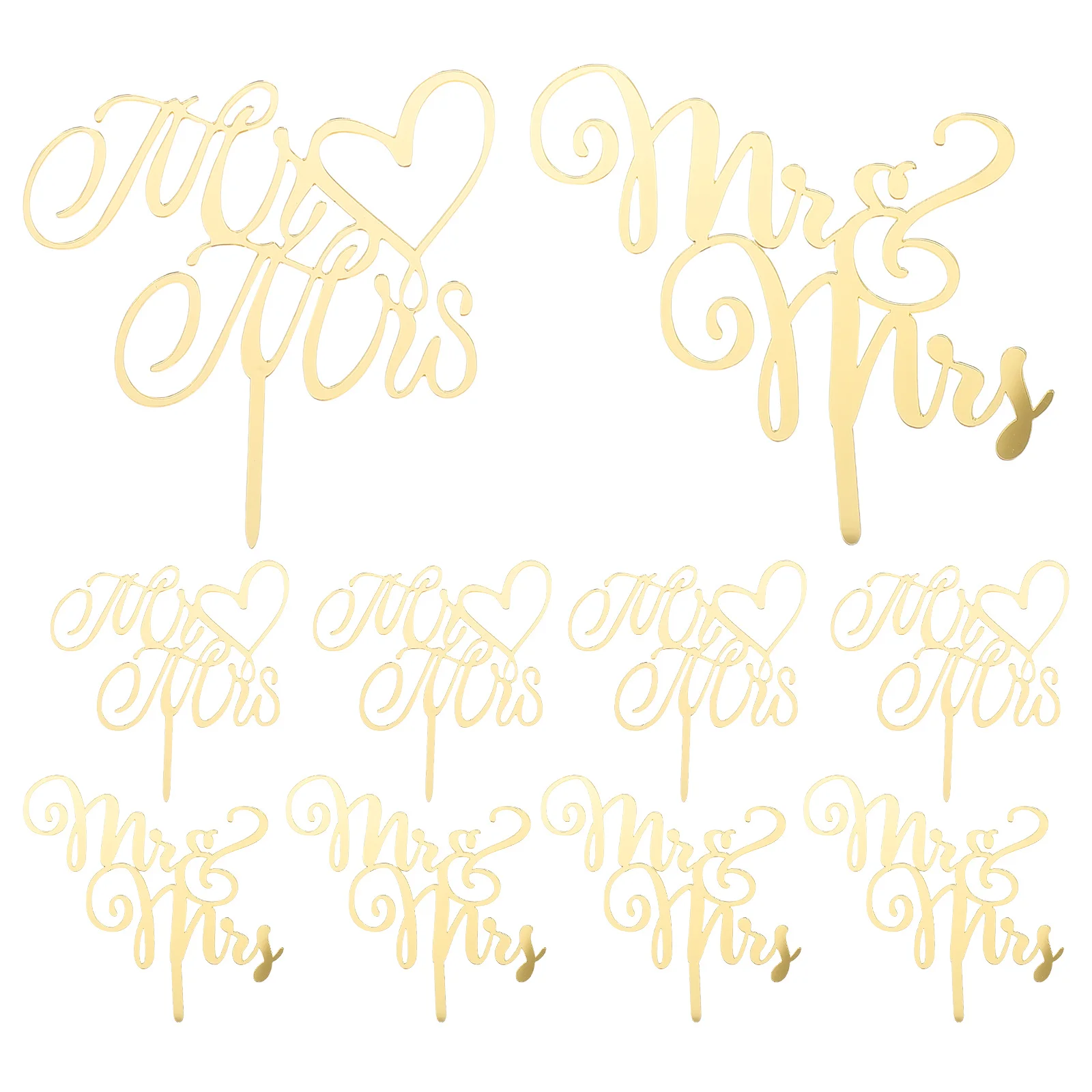 24Pcs Mr and Decoration Elegant Acrylic Bride Groom Wedding Engagement Topper Wedding Cake Accessories
24Pcs Mr and Decoration Elegant Acrylic Bride Groom Wedding Engagement Topper Wedding Cake Accessories