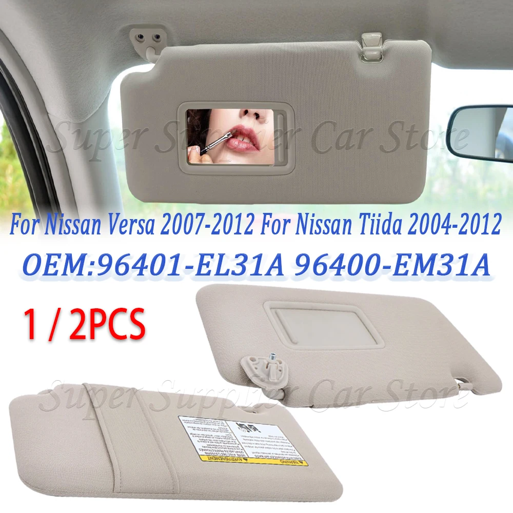 New For Nissan Versa 2007-2012 For Nissan Tiida 2004-2012 Car Sun Visor Left+Right Side Sun Visors Shade 96401-EL31A 96400-EM31A
New For Nissan Versa 2007-2012 For Nissan Tiida 2004-2012 Car Sun Visor Left+Right Side Sun Visors Shade 96401-EL31A 96400-EM31A