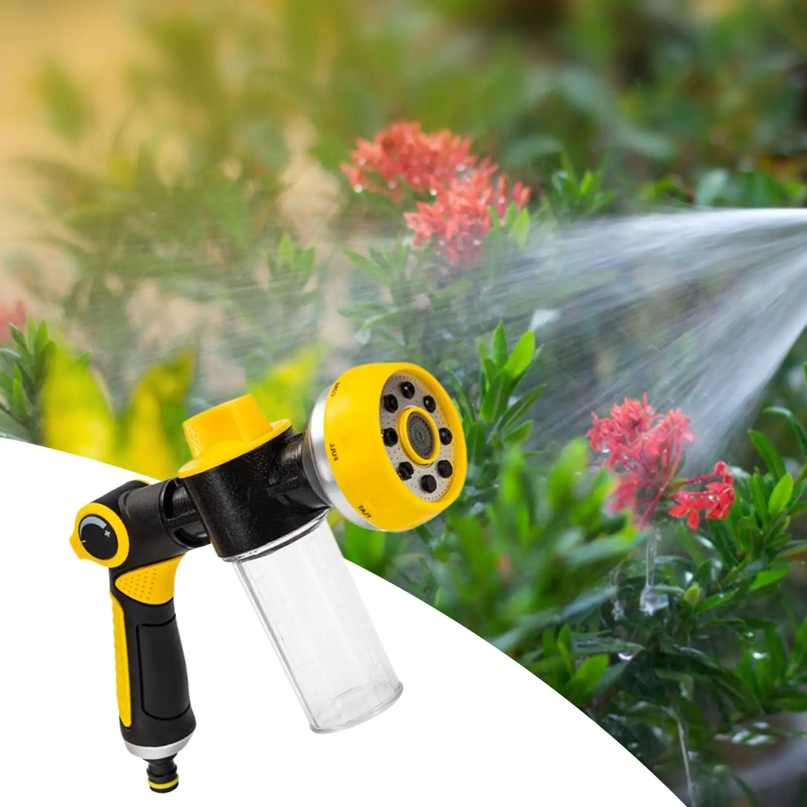 Garden Hose Nozzle Heavy Duty Hose Sprayer With Soap Dispenser Bottle Adjustable Washing Tools For Pets Showering Vehicle
Garden Hose Nozzle Heavy Duty Hose Sprayer With Soap Dispenser Bottle Adjustable Washing Tools For Pets Showering Vehicle