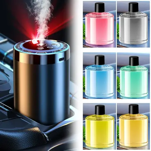 5-modi Op de auto gemonteerd parfum Aromatherapie Automatische spray Geurverwijdering Aluminiumlegering Kleurrijk sfeerlicht Sterplafond