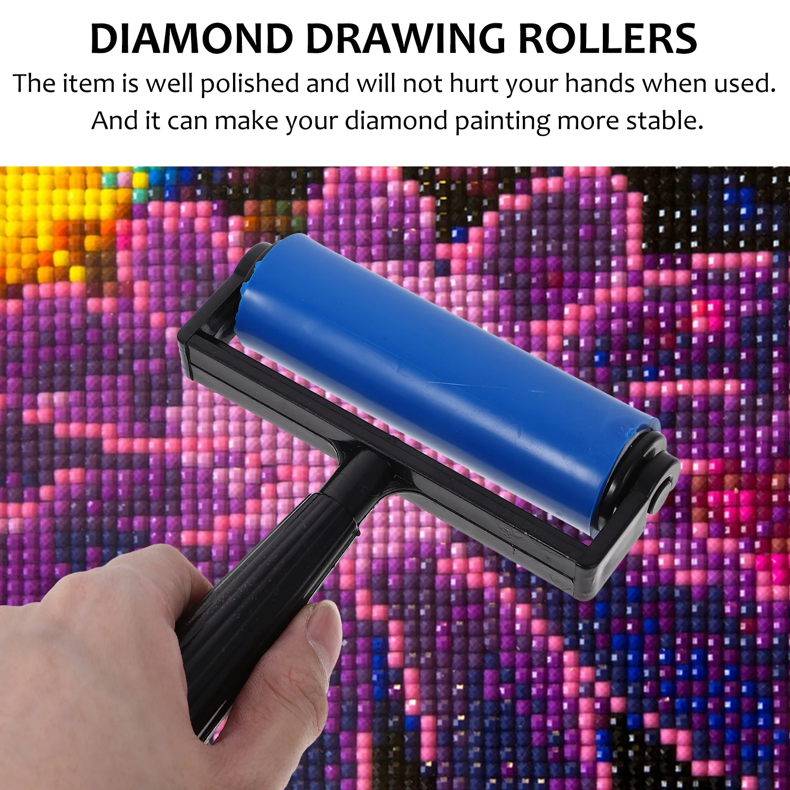 Diamond Drawing Rollers Printmaking Tools Stamping Rollers Art Craft Supplies Lightweight Portable Easy Grip Plastic Material 
Diamond Drawing Rollers Printmaking Tools Stamping Rollers Art Craft Supplies Lightweight Portable Easy Grip Plastic Material