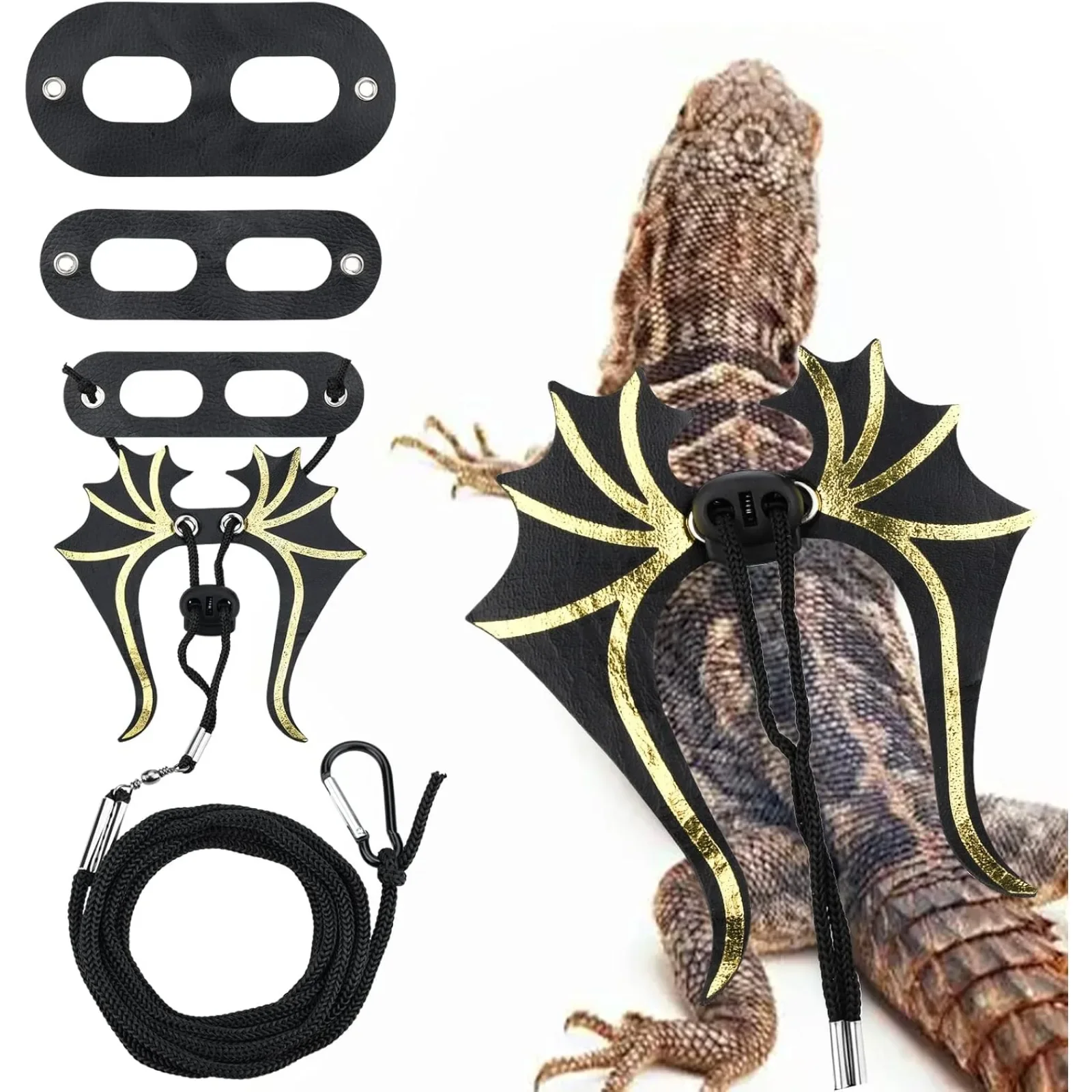 Bearded dragon leash, adjustable reptile lizard leash accessories, dinosaur soft leather wing leash set, suitable for walking
Bearded dragon leash, adjustable reptile lizard leash accessories, dinosaur soft leather wing leash set, suitable for walking