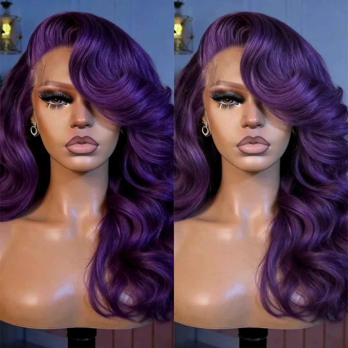 200 Density 13X4 Dark Purple Body Wave Human Hair Wig Pre Plucked Ready Go Brazilian Purple 13x4 Wavy Lace Frontal Wig for Women
200 Density 13X4 Dark Purple Body Wave Human Hair Wig Pre Plucked Ready Go Brazilian Purple 13x4 Wavy Lace Frontal Wig for Women