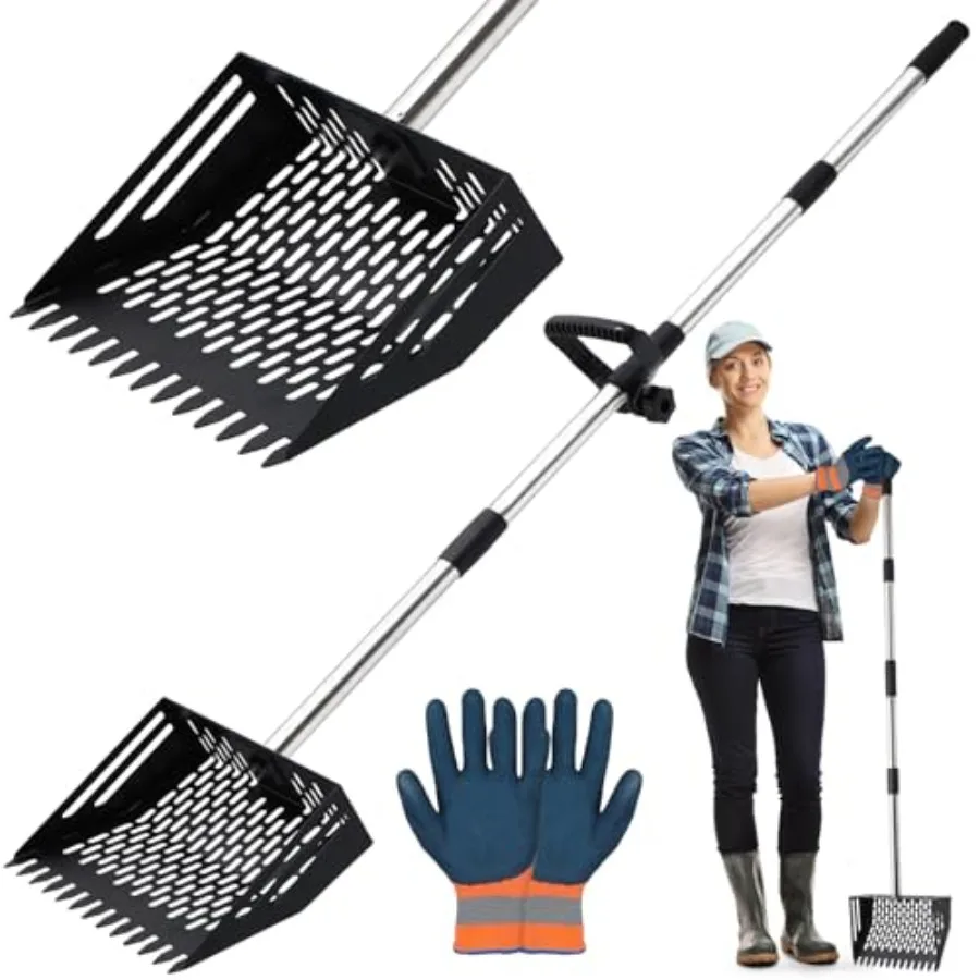 10 Inch 2 in 1 Stainless Steel Chicken Poop Scooper with Adjustable Handle for Coop Litter Cleaning Black
10 Inch 2 in 1 Stainless Steel Chicken Poop Scooper with Adjustable Handle for Coop Litter Cleaning Black