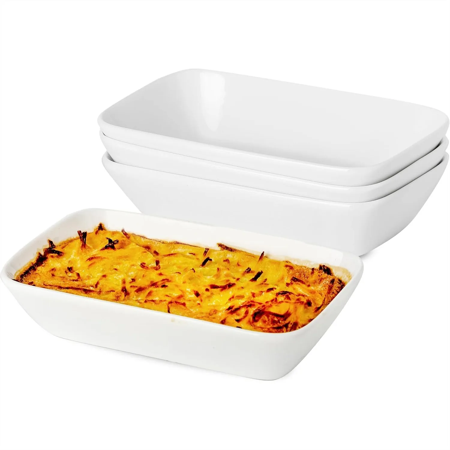 Ceramic Small Baking Dish 4 Pack, 7x4.3 Inch Rectangle Ramekin for Oven Microwave Air Fryer
Ceramic Small Baking Dish 4 Pack, 7x4.3 Inch Rectangle Ramekin for Oven Microwave Air Fryer