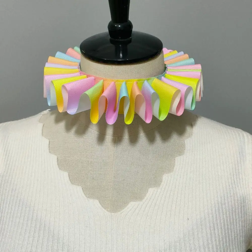 Detachable Neck Ruffled Collar Vintage Organza Circus Clowns Ruff Collar Victorian Costume Retro Renaissance False Collar
Detachable Neck Ruffled Collar Vintage Organza Circus Clowns Ruff Collar Victorian Costume Retro Renaissance False Collar
