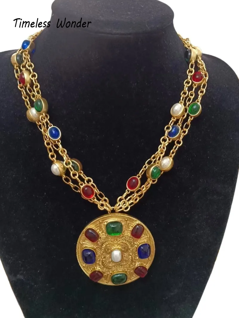 Timeless Wonder Retro Geo Glass Detachable Pendant Necklace for Women Designer Jewelry Goth Runway Punk Vintage Party Rare 2621
Timeless Wonder Retro Geo Glass Detachable Pendant Necklace for Women Designer Jewelry Goth Runway Punk Vintage Party Rare 2621