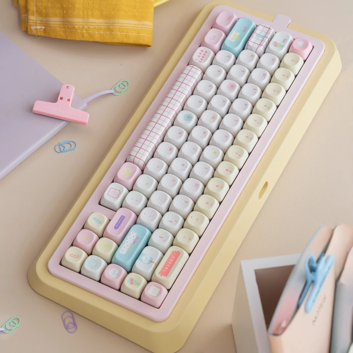 Summer Hand Account Mechanical Keyboard Keycaps Girls PBT + PC Full Set Sublimation Original Factory/MOA Height
Summer Hand Account Mechanical Keyboard Keycaps Girls PBT + PC Full Set Sublimation Original Factory/MOA Height