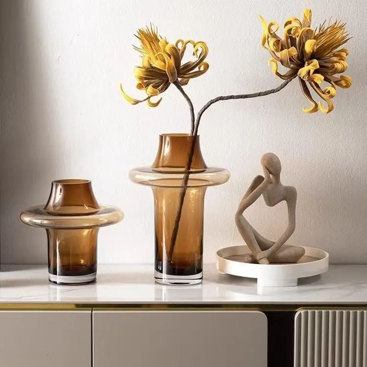 HYS Flowering Medieval Vase Advanced Art Glass Vase Ornament Living Room Water Flowers Dried Flower Arranger
HYS Flowering Medieval Vase Advanced Art Glass Vase Ornament Living Room Water Flowers Dried Flower Arranger